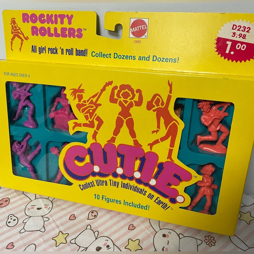 Mattel Cutie Vintage Rockity Rollers Mini Figures Toys Unopened Box